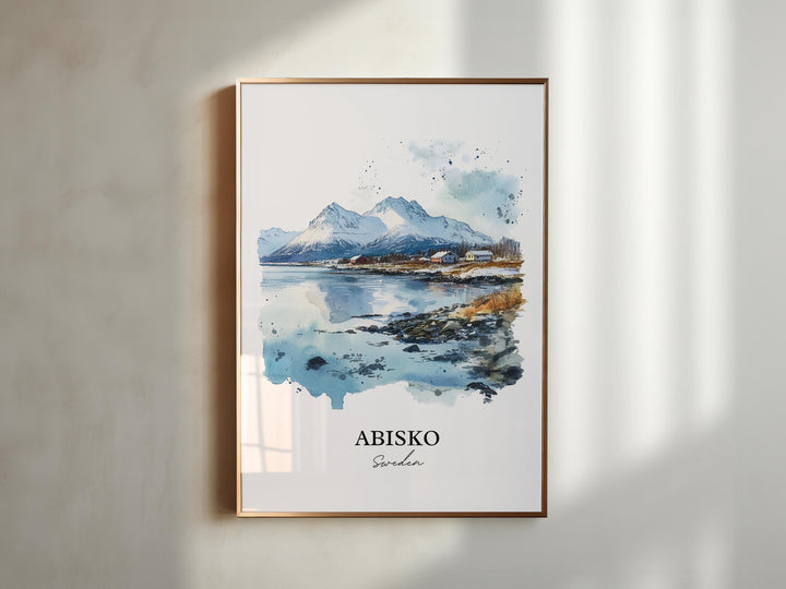 Abisko Travel Print Wall Art Abisko Wall Hanging Home Décor Abisko Gift Art Lovers Sweden Art Lover Gift Abisko Poster