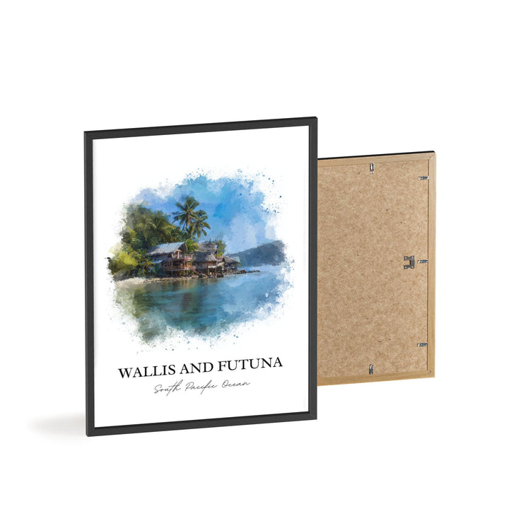 Wallis and Futuna Art, South Pacific Print, Wallis and Futuna Artwork, Wallis Futuna Gift, Travel Print, Travel Poster, Housewarming Gift