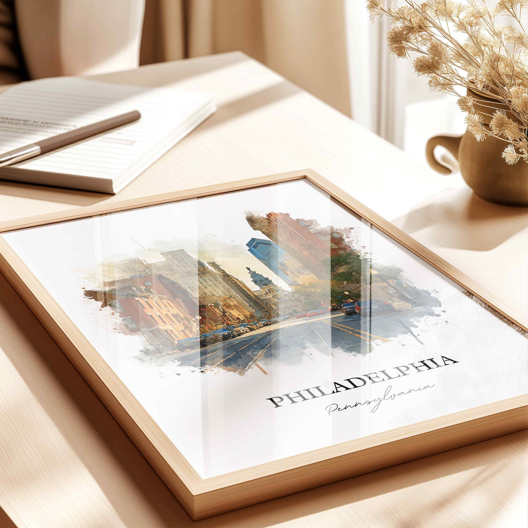 Philadelphia, Pennsylvania – Watercolor Art Print