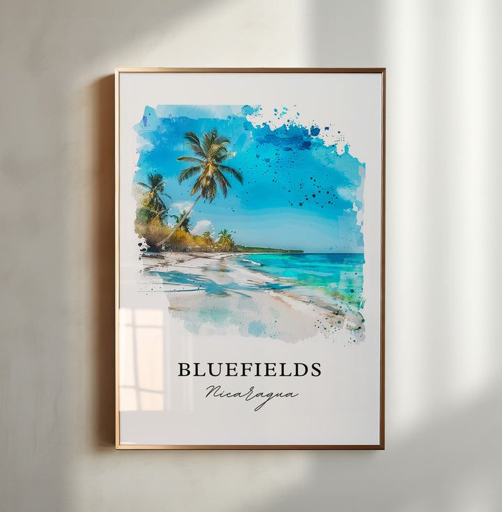 Bluefields Nicaragua Wall Art - Central America Print