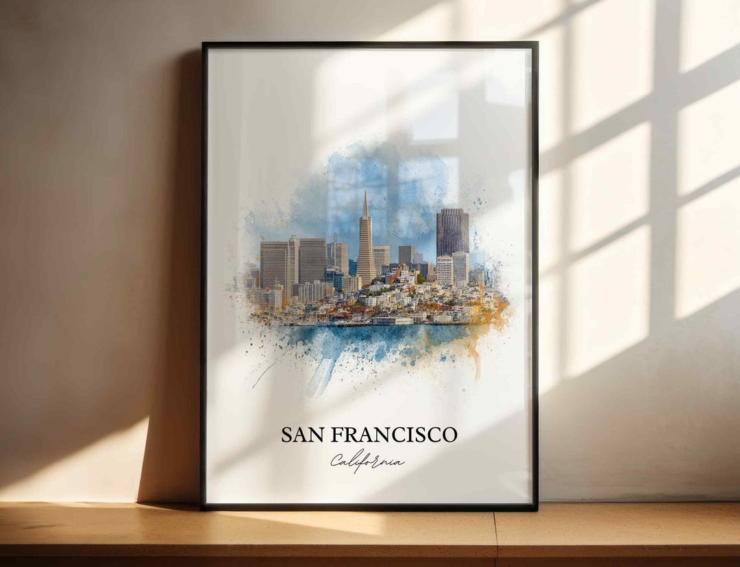 San Francisco, California – Watercolor Art Print