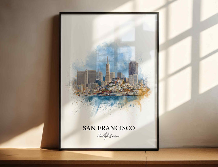 San Francisco, California – Watercolor Art Print
