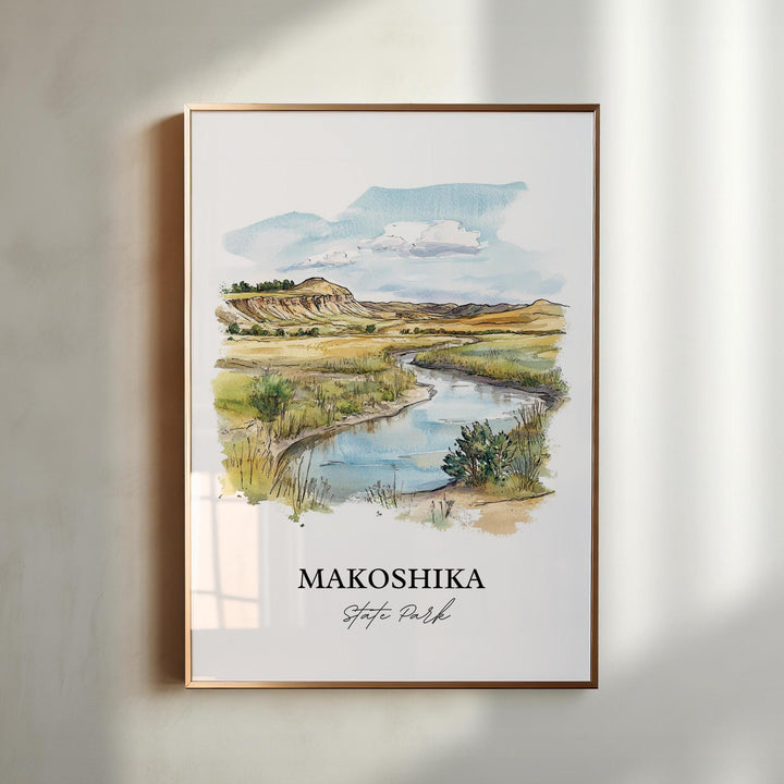 Makoshika State Park Art, Glendive MT Print, Montana Watercolor Art, Makoshika Park Gift, Travel Print, Travel Poster, Housewarming Gift