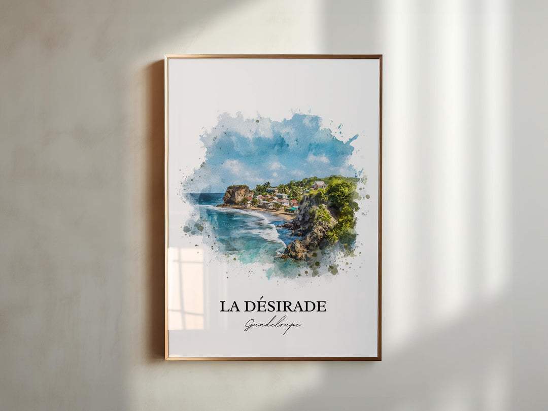 La Désirade Guadeloupe Art, Guadeloupe Print, Guadeloupe Watercolor, Guadeloupe Gift, West Indies Print, Travel Poster, Housewarming Gift