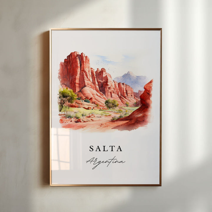 Salta Argentina wall art - Argentina, Salta poster print, Salta Wedding gift, Salta Argentina Birthday present, Custom Text, Perfect Gift