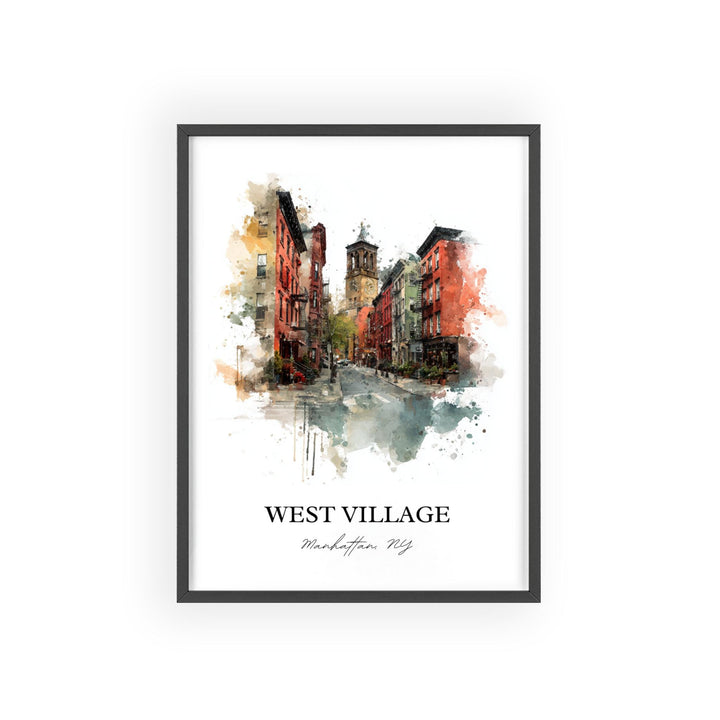 West Village, NYC – Watercolor Art Print