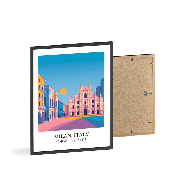 Milan Italy Art, Milan Retro Travel Art, Milan Italy Home Decor, Milan Italy Gift, Italy Travel Art, Travel Prints, Housewarming Gift