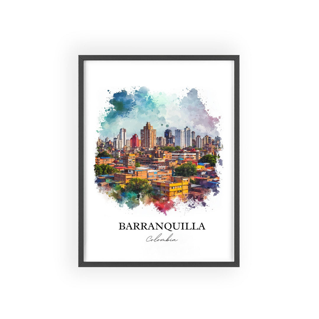 Barranquilla Wall Art, Colombia Print, Colombia Watercolor Art, Barranquilla Gift, Travel Print, Travel Poster, Housewarming Gift