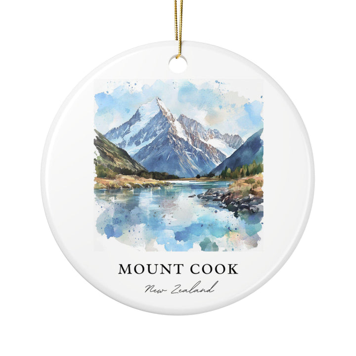 Mount Cook Ornament: Unique Mount Cook Souvenir, New Zealand Xmas Decor, and Authentic Mount Cook Gift