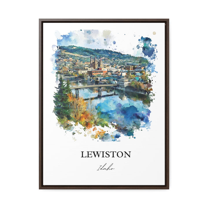 Lewiston Idaho Wall Art, Lewiston ID Print, Idaho Watercolor Art, Nez Perce County Gift, Travel Print, Travel Poster, Housewarming Gift