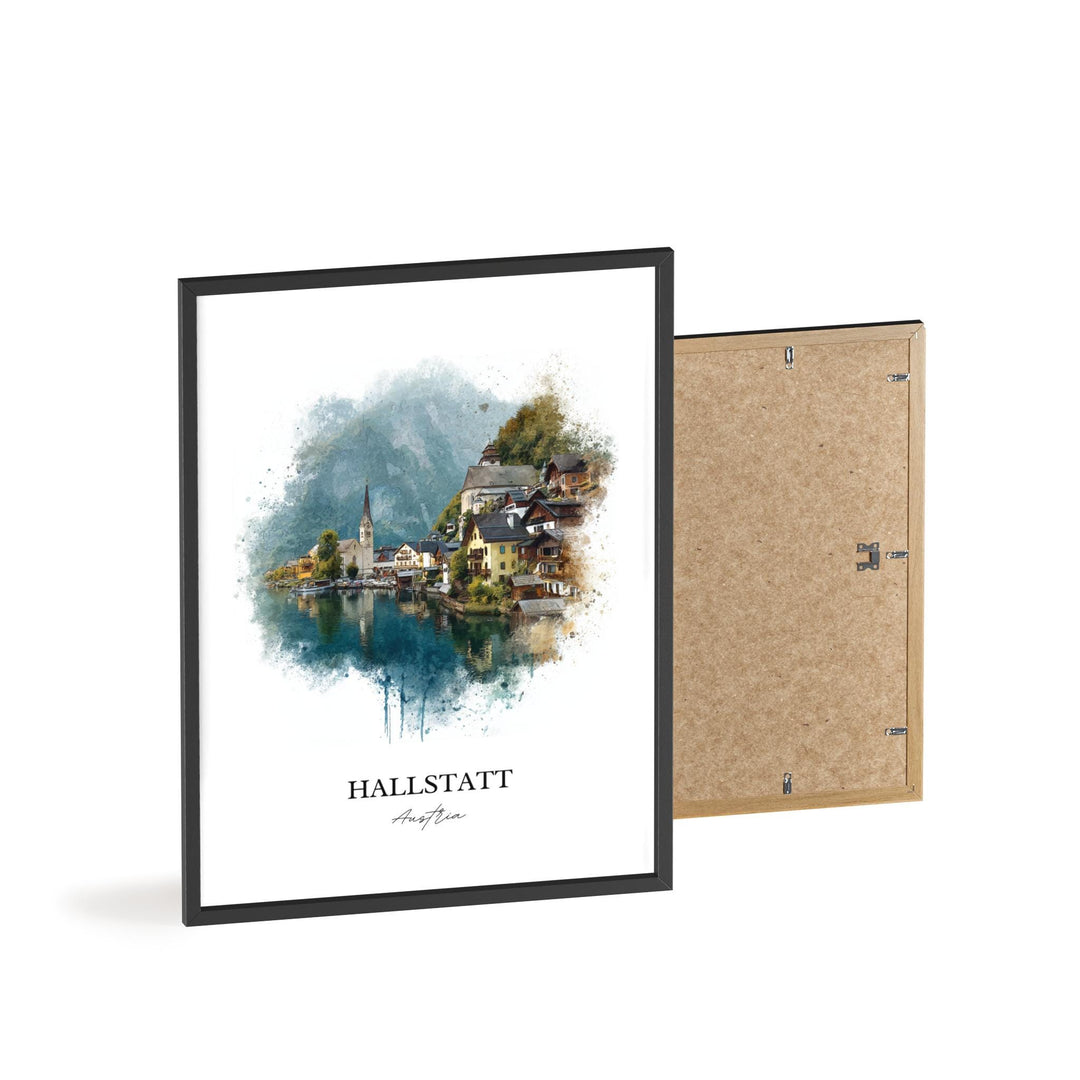 Hallstatt, Austria – Watercolor Art Print
