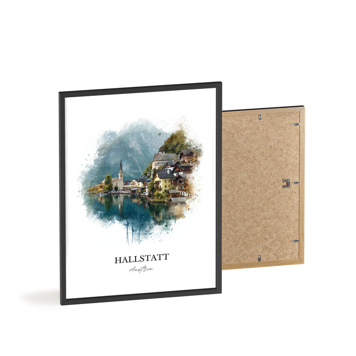 Hallstatt, Austria – Watercolor Art Print