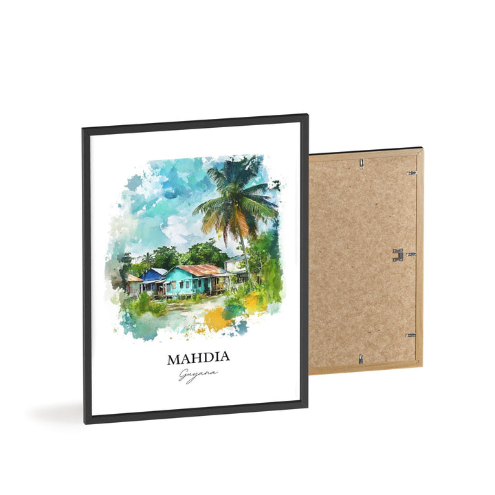 Mahdia Guyana Wall Art, Potaro-Siparuni Guyana Print, Guyana Watercolor, Mahdia Guyana Gift, Travel Print, Travel Poster, Housewarming Gift
