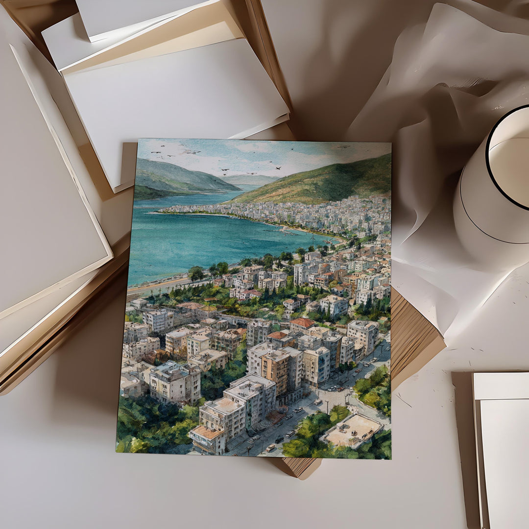 Sarandë, Albania – Watercolor Art Print