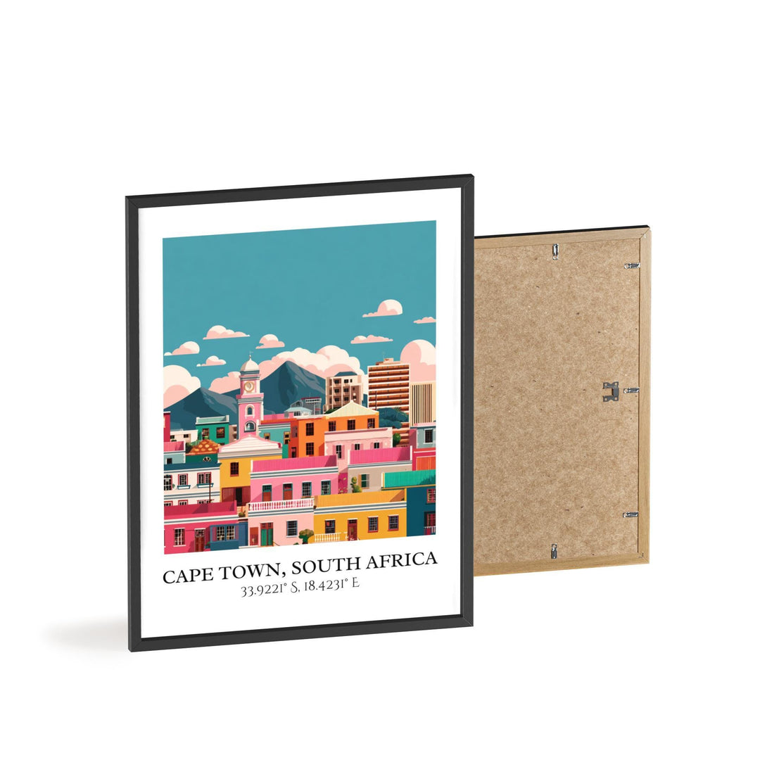 Cape Town Art, Cape Town Retro Travel Art, Cape Town Home Decor, Cape Town Gift, South Africa Travel Art, Travel Prints, Housewarming Gift