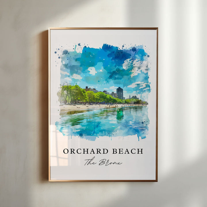 Orchard Beach NYC Art, The Bronx Print, Orchard Beach NY Wall Art, Bronx Gift, Travel Print, Travel Poster, Travel Gift, Housewarming Gift