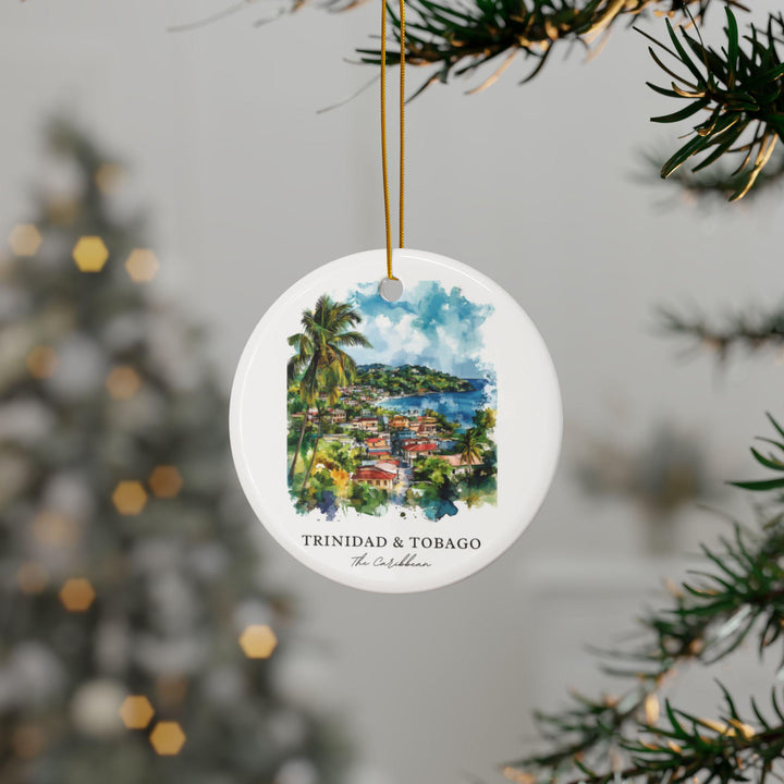 Trinidad and Tobago Ornament: Unique Trinidad and Tobago Souvenir, Caribbean Xmas Decor, and Authentic Caribbean Gift
