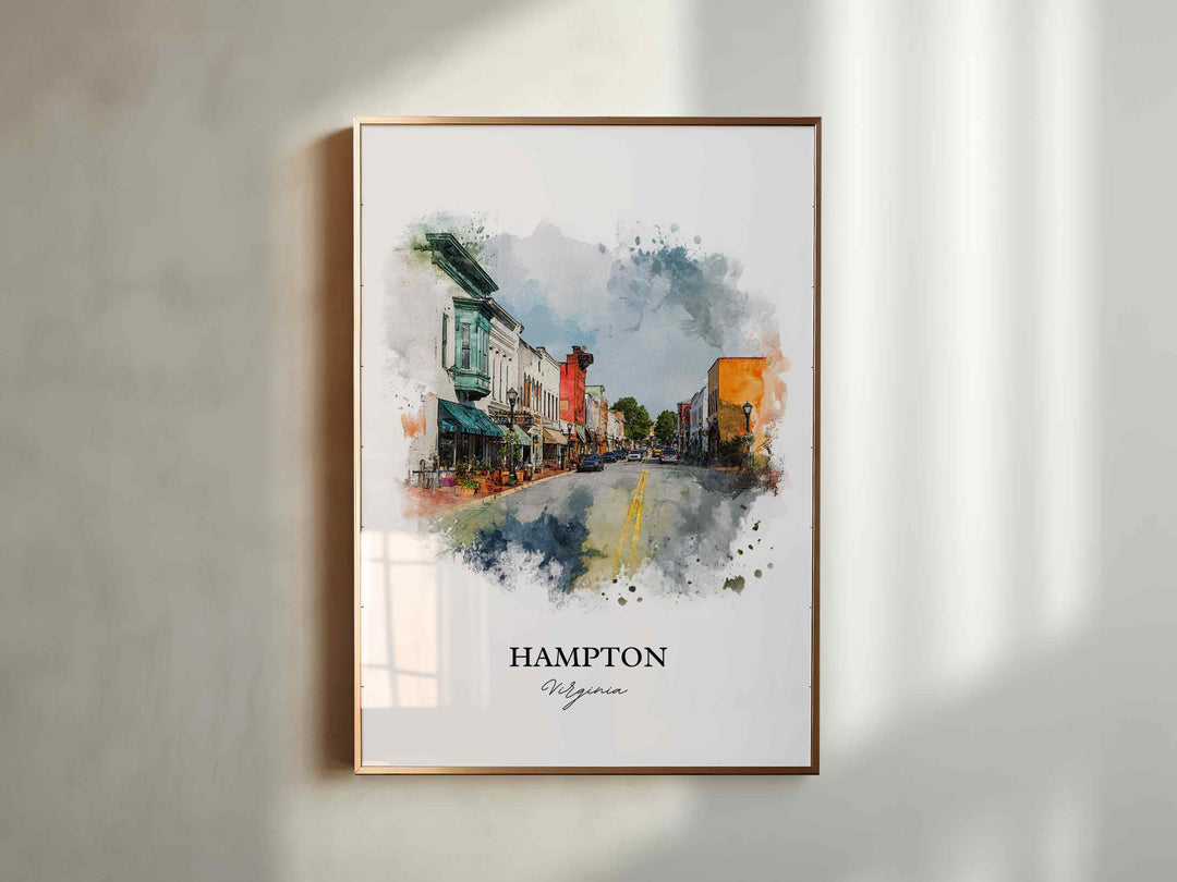 Hampton, Virginia, USA – Watercolor Art Print
