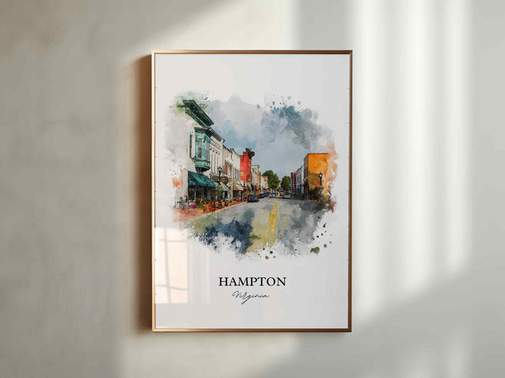 Hampton, Virginia, USA – Watercolor Art Print