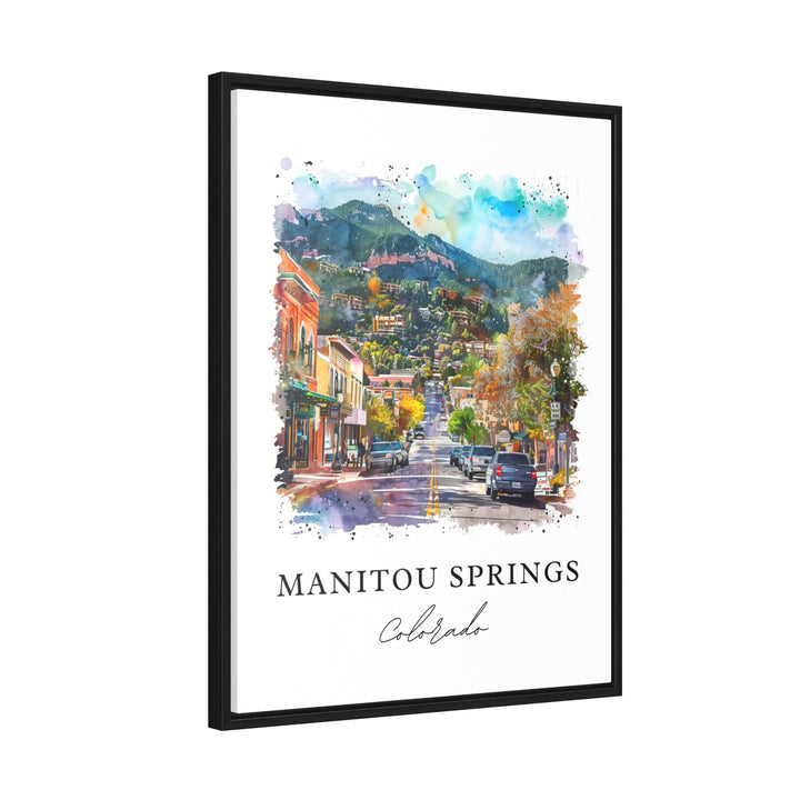 Manitou Springs Art, Manitou Springs CO Print, Pikes Peak Watercolor, Manitou Springs Gift,
