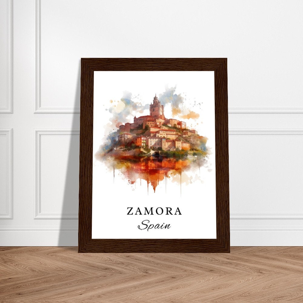 Zamora Spain wall art - Spain, Zamora poster, Zamora Wedding gift, Zamora Spain Birthday present, Custom Text, Personalised Gift