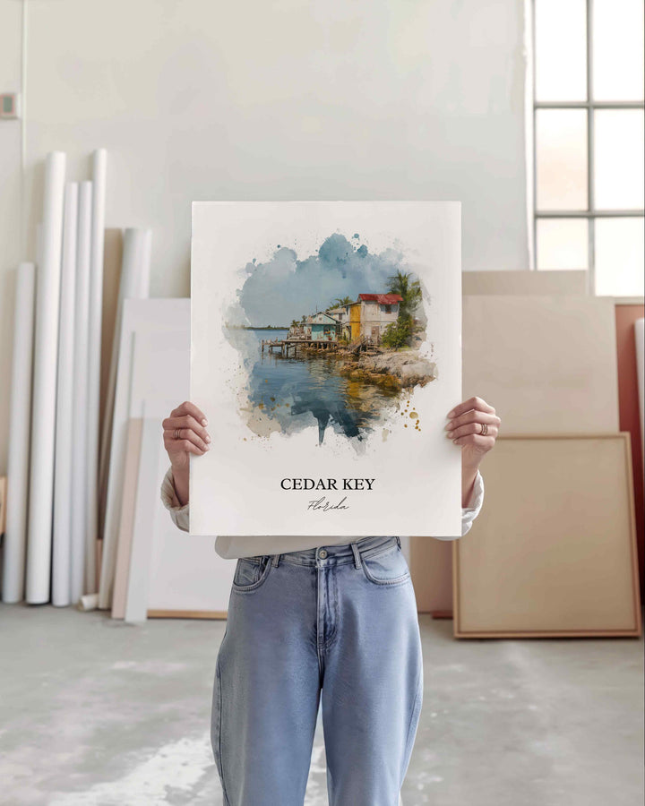 Cedar Key, Florida – Watercolor Art Print