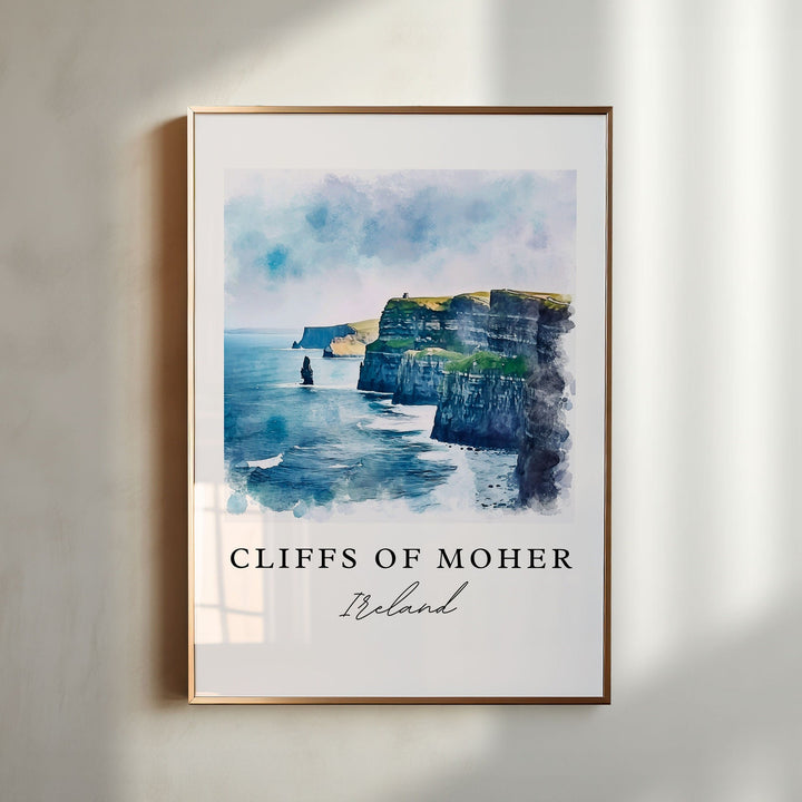 Cliffs of Moher wall art - Ireland, Cliffs of Moher print, Cliffs of Moher Wedding gift, Birthday present, Custom Text, Perfect Gift