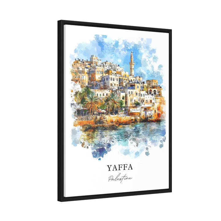 Yaffa Wall Art, Jaffa Palestine Print, Palestine Watercolor Art, Japho Palestine Gift, Travel Poster, Housewarming Gift
