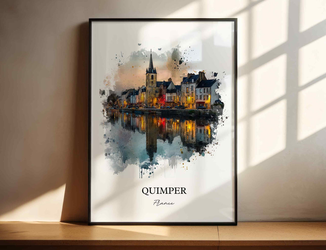 Quimper, France – Watercolor Art Print