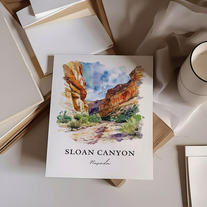 Sloan Canyon Wall Art - Nevada Print