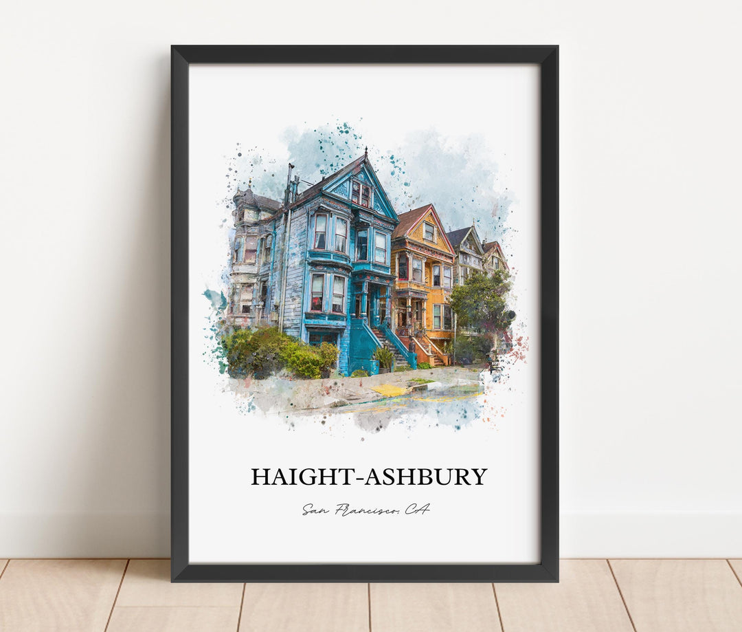 Haight-Ashbury, California – Watercolor Art Print