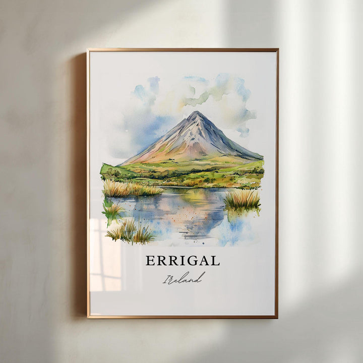 Errigal Ireland Wall Art, Errigal Print, Errigal Watercolor Art, Gweedore Donegal Gift, Travel Print, Travel Poster, Housewarming Gift
