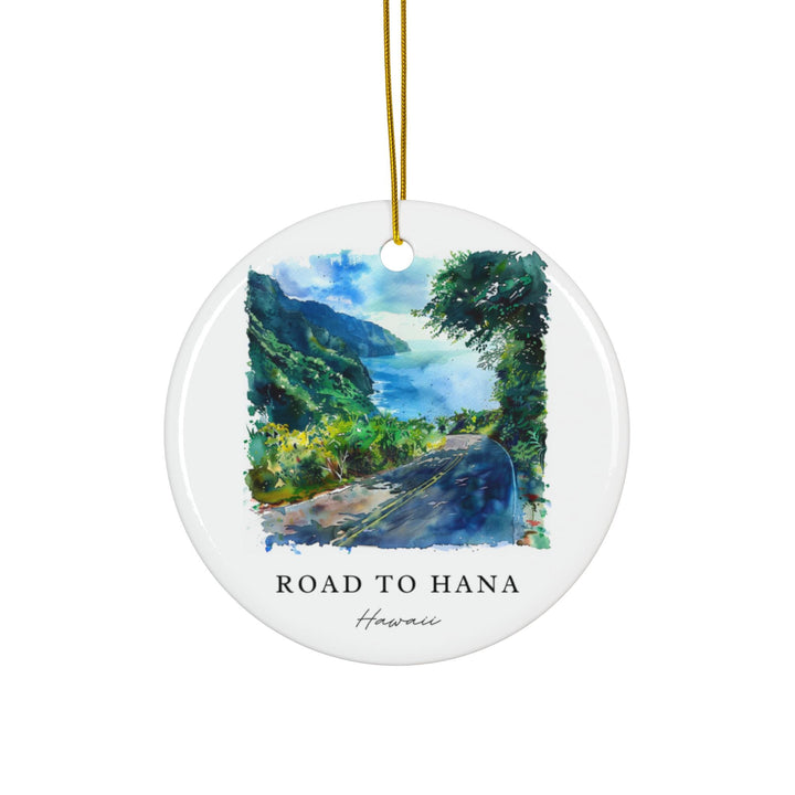 Road to Hana Ornament: Unique Road to Hana Souvenir, Road to Hana Hawaii Xmas Decor, and Authentic Road to Hana Christmas Gift