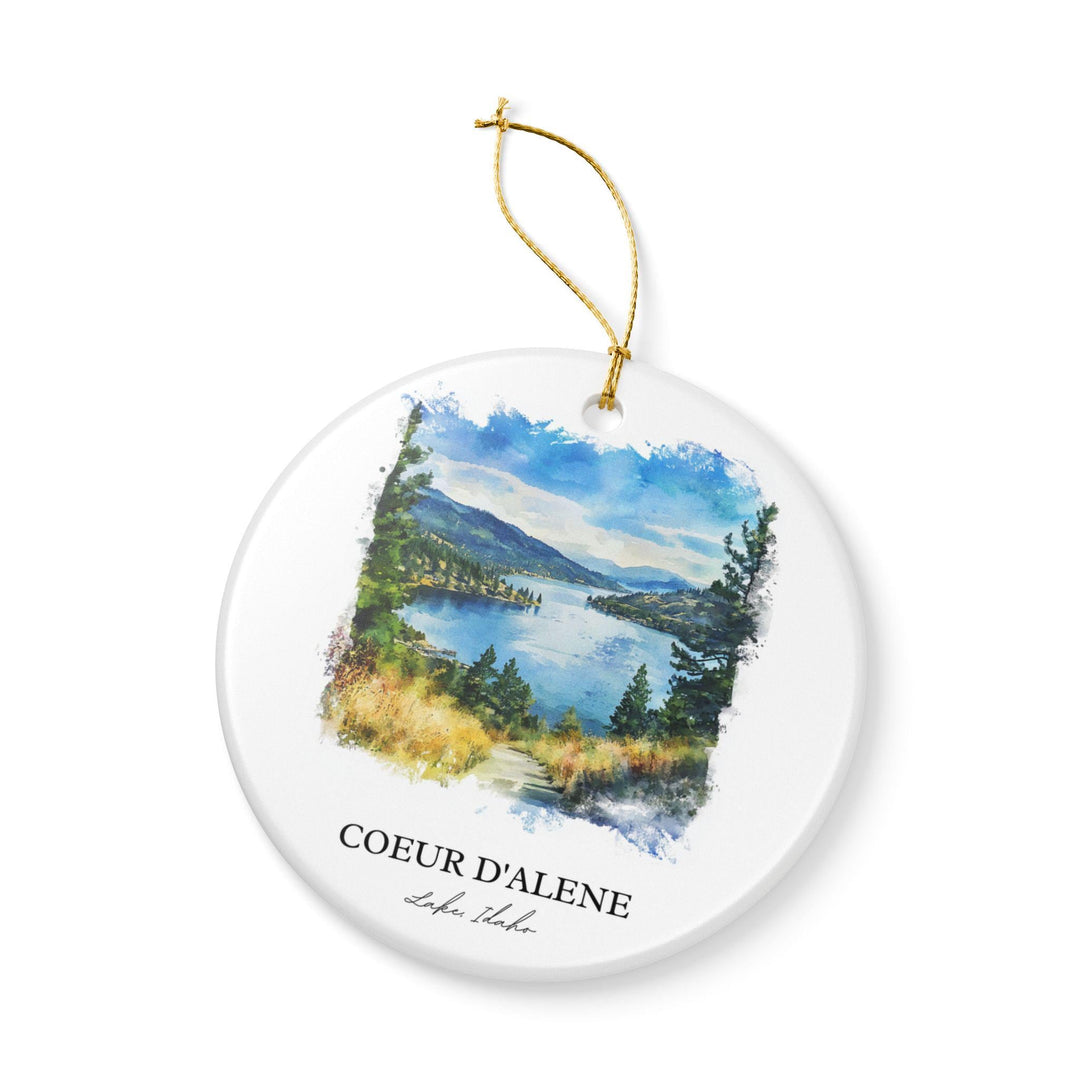 Coeur d'Alene Ornament: Unique Coeur d'Alene Souvenir, Idaho Xmas Decor, and Authentic Coeur d'Alene ID Gift