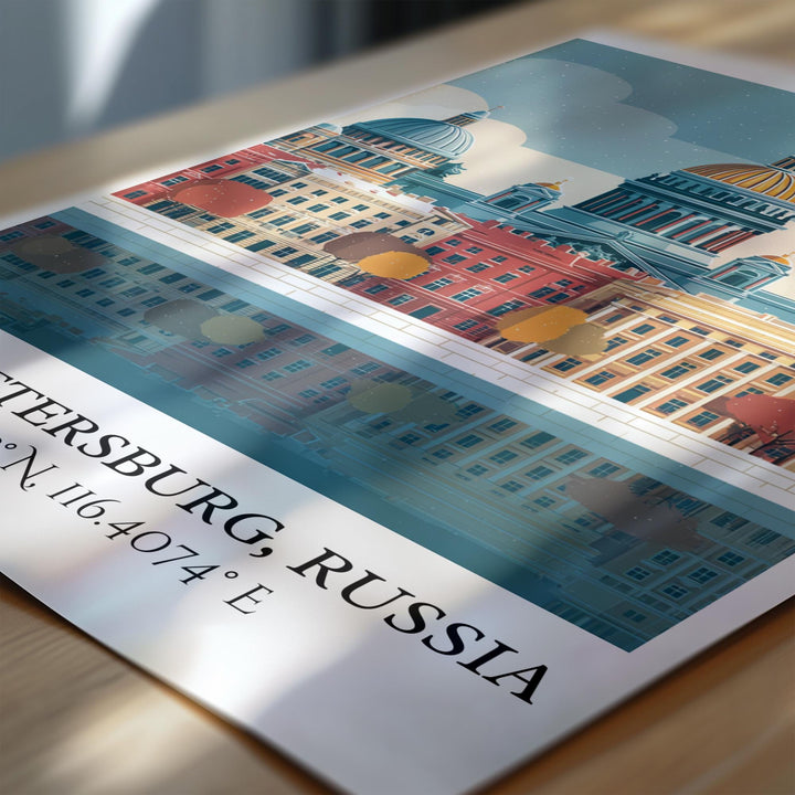 St Petersburg Russia Art, St Petersburg Retro Travel Art, Saint Petersburg Decor, Russia Gift, Russia Art, Travel Prints, Housewarming Gift