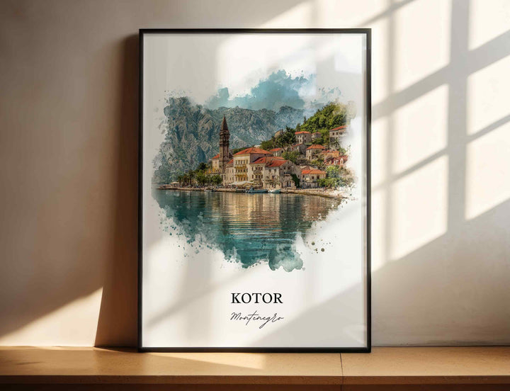 Kotor, Montenegro – Watercolor Art Print