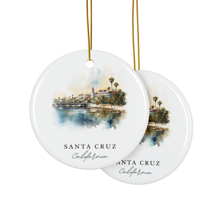 Santa Cruz California Ornament: Unique Santa Cruz Souvenir, California Xmas Decor, and Authentic Santa Cruz CA Gift
