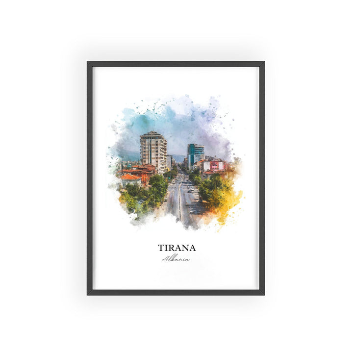 Tirana, Albania – Watercolor Art Print
