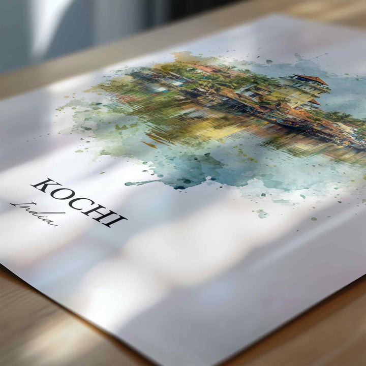 Kochi, Kerala – Watercolor Art Print
