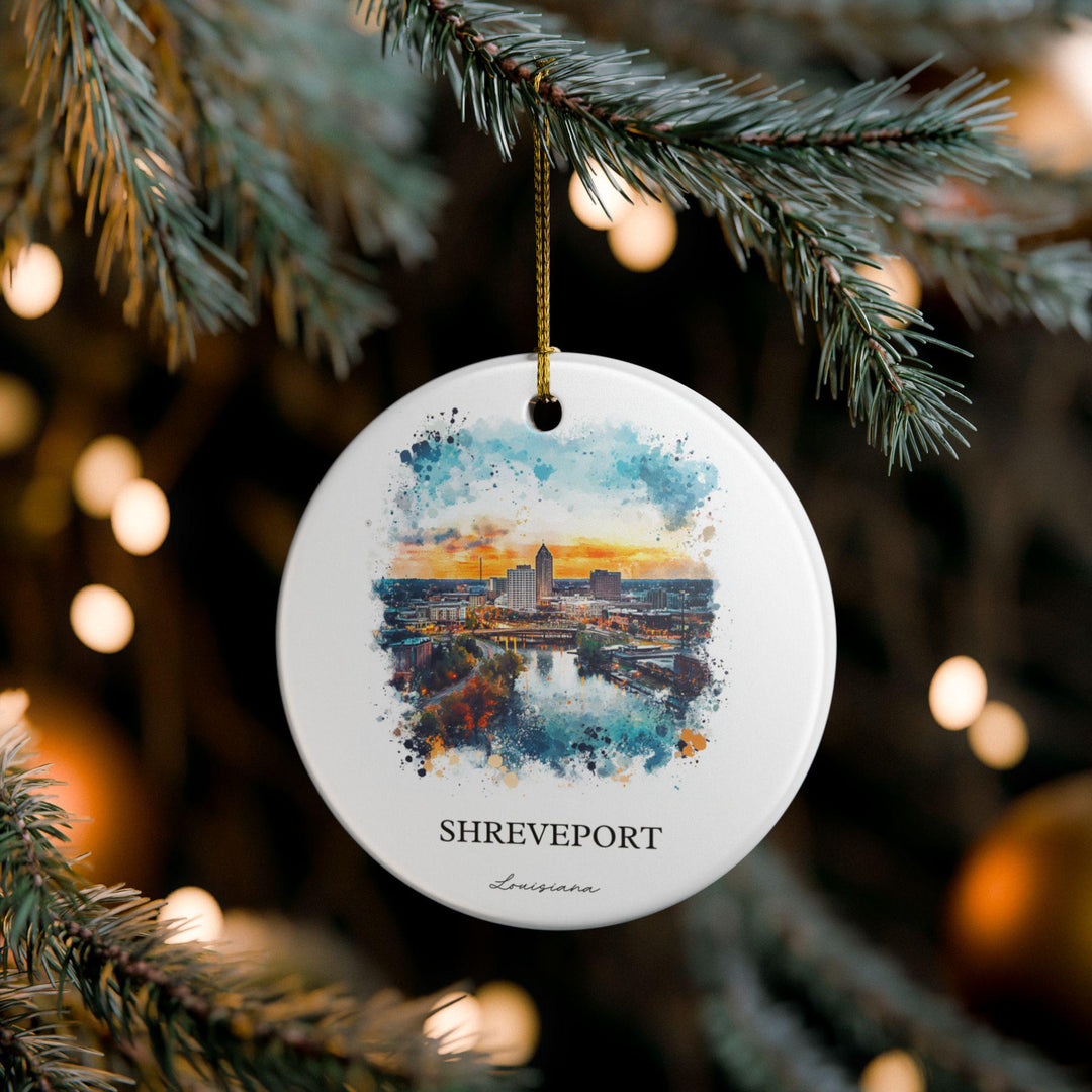 Shreveport, Louisiana Ornament: Unique Shreveport Souvenir, Shreveport Xmas Decor, and Authentic Louisiana Gift