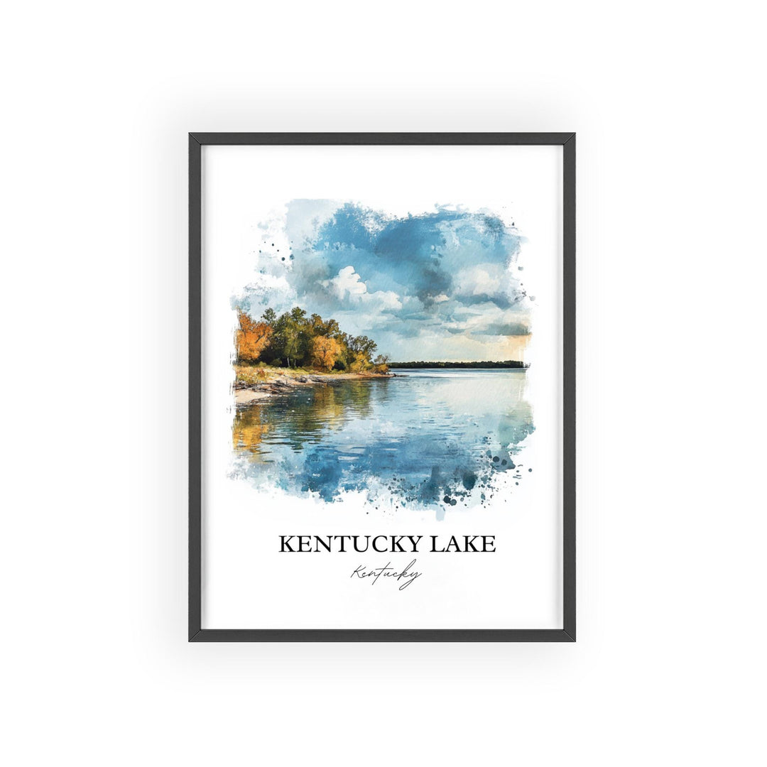 Kentucky Lake Wall Art, Grand Rivers KY Print, Kentucky Watercolor Art, Kentucky Lake Gift, Travel Print, Travel Poster, Housewarming Gift