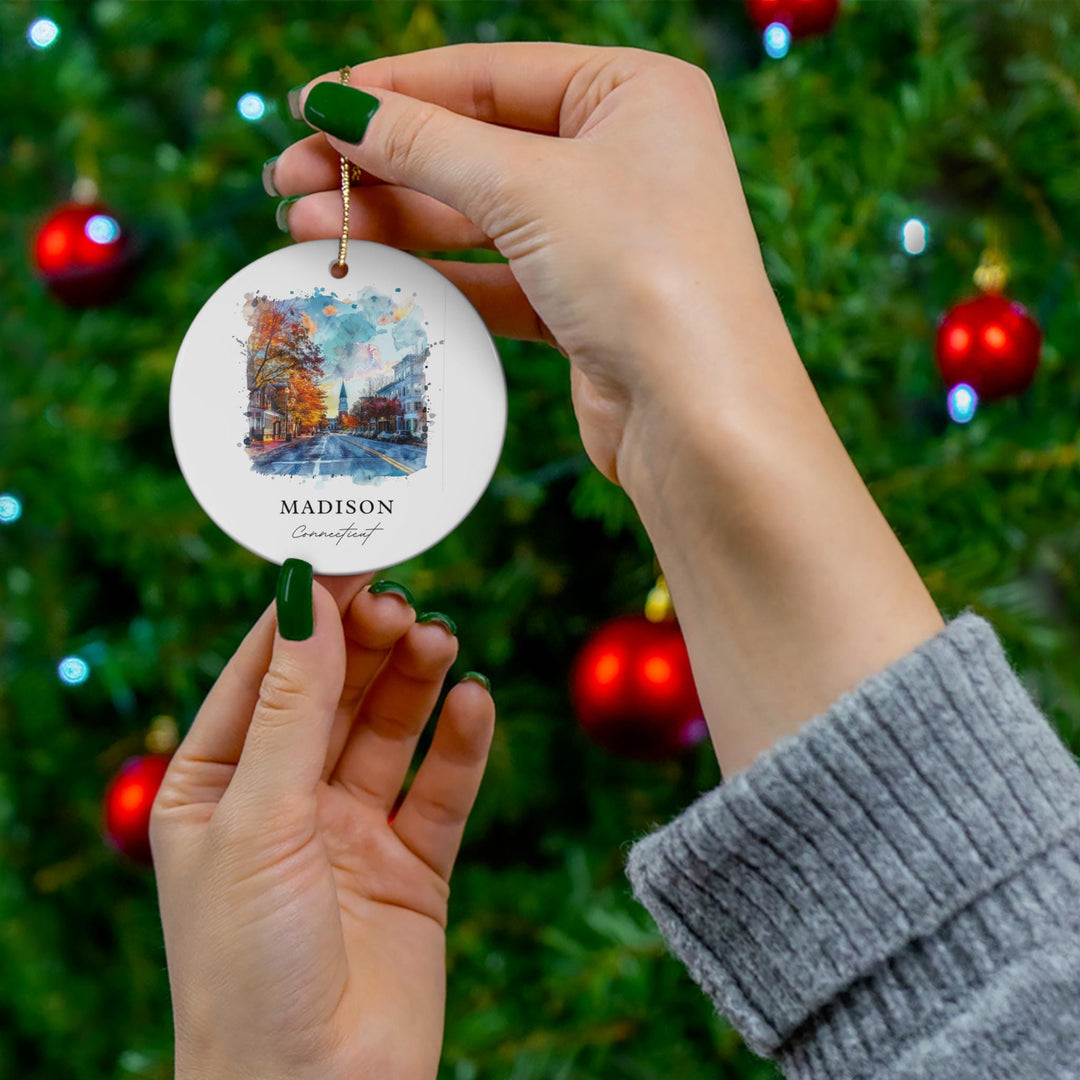Madison CT Ornament: Unique Madison Connecticut Souvenir, Madison CT Xmas Decor, and Authentic Madison CT Christmas Gift