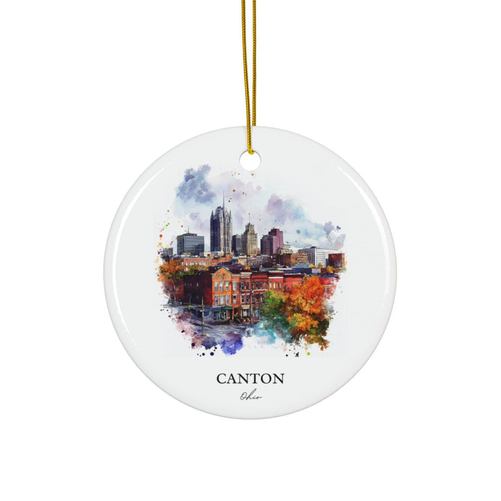 Canton Ohio Ornament: Unique Canton OH Souvenir, Ohio Xmas Decor, and Authentic Canton Ohio Gift