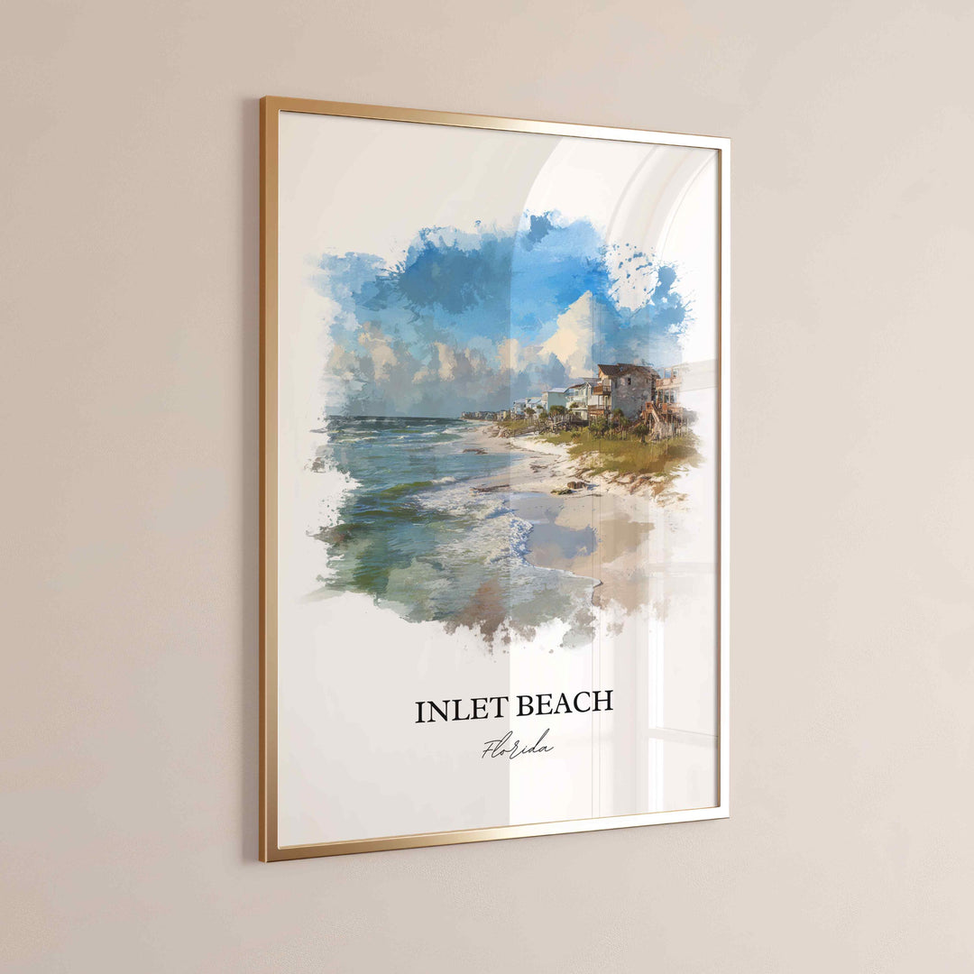 Inlet Beach, FL – Watercolor Art Print