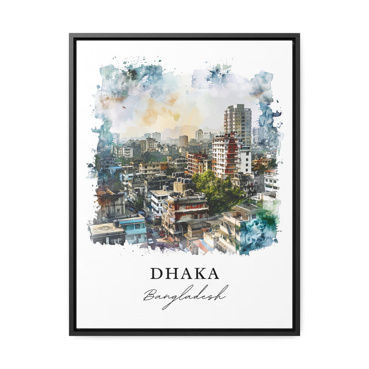 Dhaka Wall Art, Dhaka Bangladesh Print, Bangladesh Watercolor, Dhaka Bangladesh Gift,