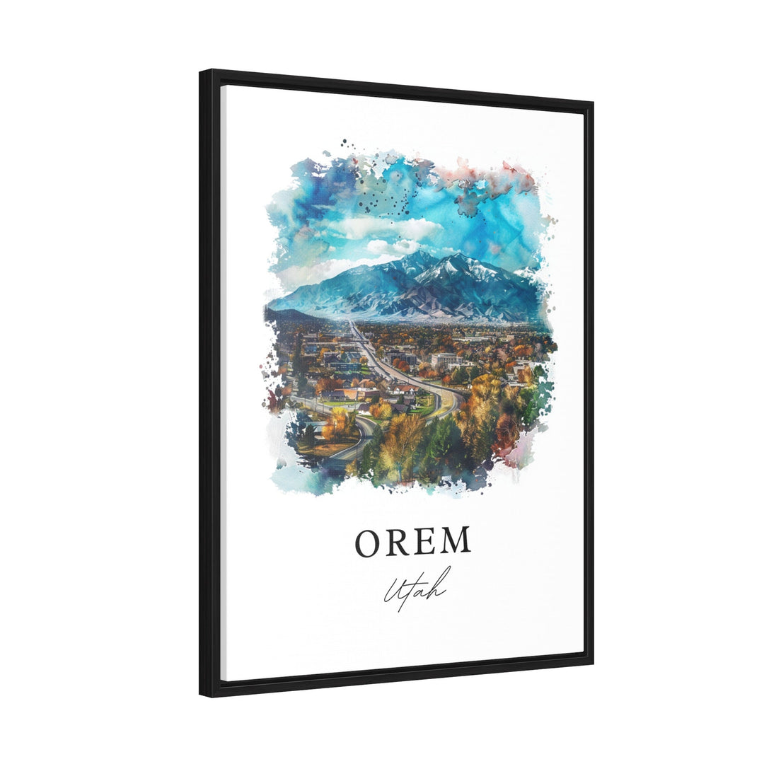 Orem, Utah, Utah – Watercolor Art Print