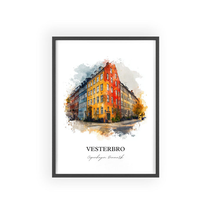 Vesterbro, Denmark – Watercolor Art Print