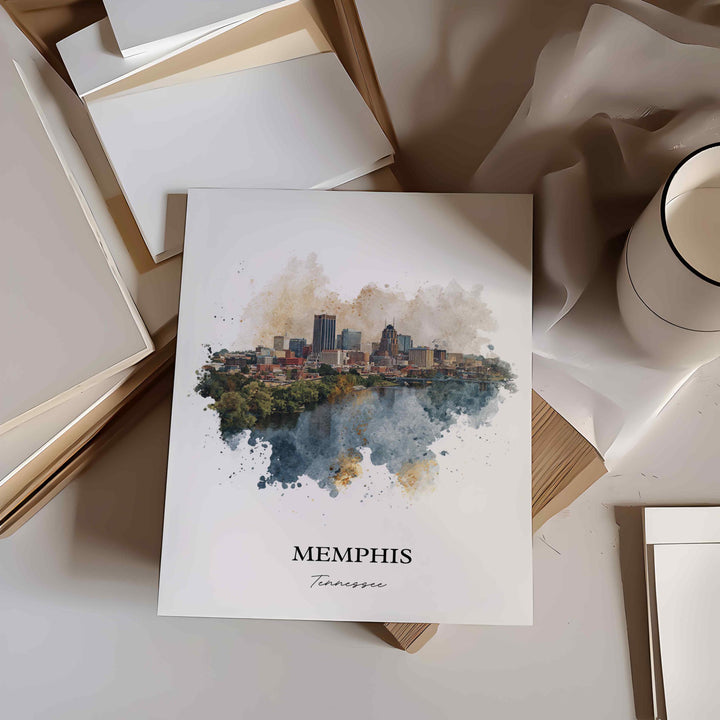 Memphis, Tennessee – Watercolor Art Print