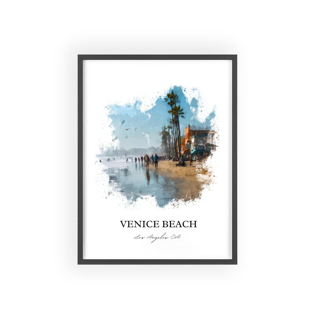 Venice Beach, California – Watercolor Art Print