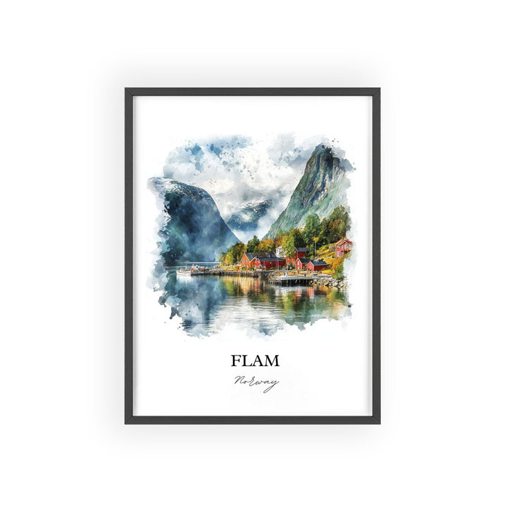 Flåmsdalen Valley, Norway – Watercolor Art Print